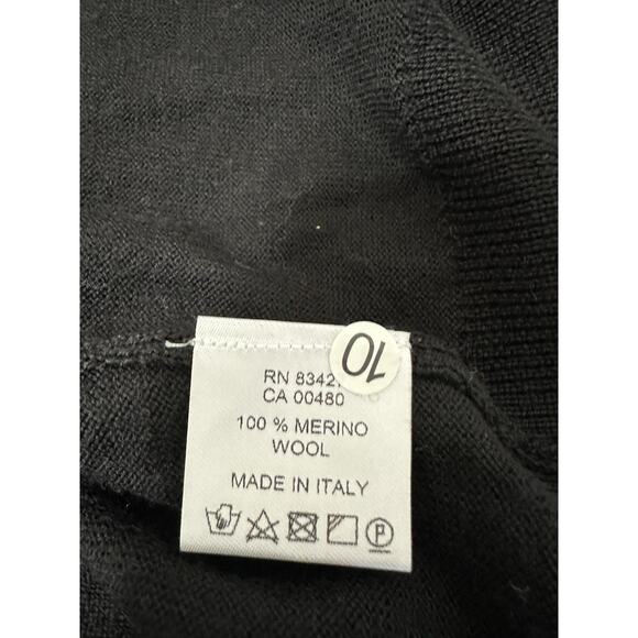 Williams Kent Sweater Mens XL Italian Merino Wool Black 1/4 Zip Vest Golf Preppy - Picture 9 of 11